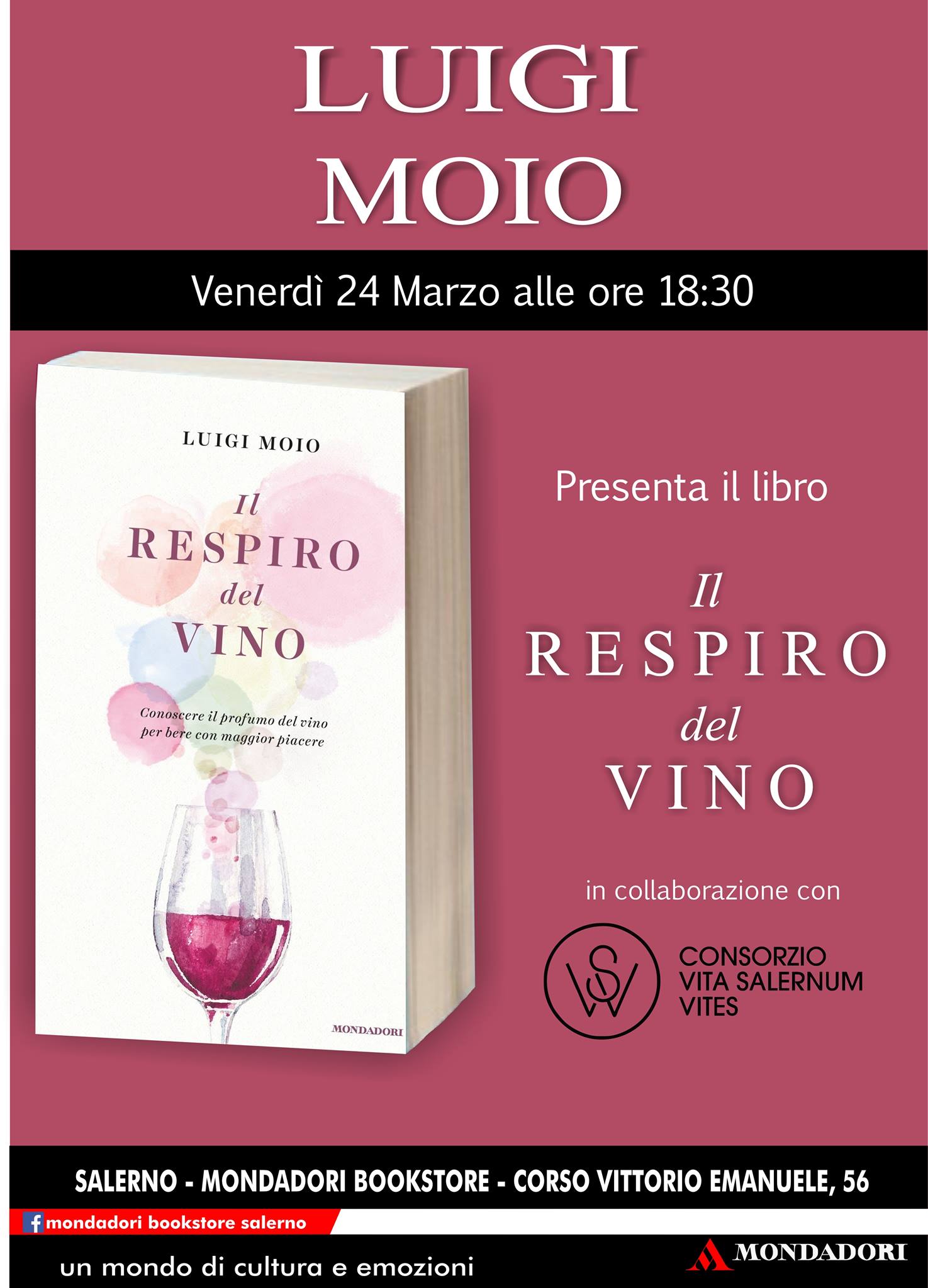 Il respiro del vino, il Prof. Luigi Moio presenta il suo libro alla  Mondadori venerdì 25. - Sapori Condivisi